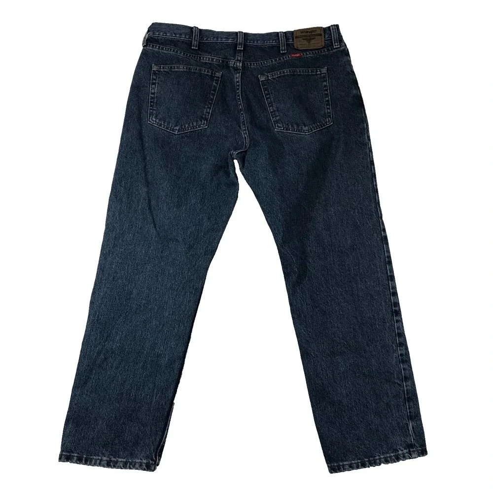 Wrangler Jeans Men's Size‎ 38x29 Denim Blue Straight Leg Regular Fit (38x28)